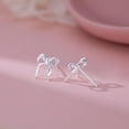 thumbnail image 6 of 925 Sterling Silver Bow Stud Earrings for Women Teens Bow Ribbon Earrings Stud Bowknot Earrings, 6 of 12