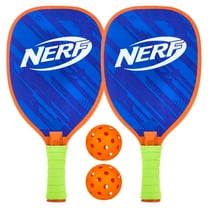 NERF 2 Player Pickleball Paddle Set - Youth Pickleball - (2) Wooden Paddles (2) Pickleballs