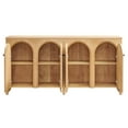 thumbnail image 5 of Appia Wood Grain 4-Door Sideboard Storage Cabinet in Oak, 5 of 9