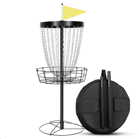 24-Chain Portable Disc Golf Basket Disc Golf Target with Carrying (Best Portable Disc Golf Basket)