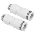 thumbnail image 1 of Unique Bargains 8mm à 4mm Réduction Pousser pour Connecter Raccord de Ligne d'Air Blanc, 2 Pack, 1 of 4