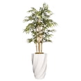 thumbnail image 1 of Artificial Faux Bamboo Tree 67" Fake Plant with Planter, 1 of 3