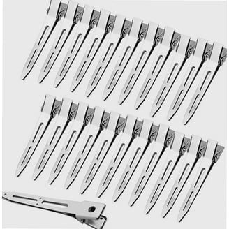 24 Pcs Duck Bill Hair Clips - Metal Alligator Curl Clips For Women Styling Sectioning - BetyBedy 3.5 Inches Hair Pins For Hair Coloring & Thick Hair Roller (Silver) | Buy Now