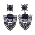 thumbnail image 1 of Pendientes De Moda Sin Decoración De Diamantes De Imitación Azul, 1 of 1
