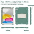 thumbnail image 5 of Elehold Hybrid  Heavy Duty Rugged  Case Compatible with iPad 10th Gen 10.9" (2022),Hard PC+Soft TPU with Built-in Hidden Kickstand Shockproof Double Protection Case Cover,Emeraldgreen, 5 of 9