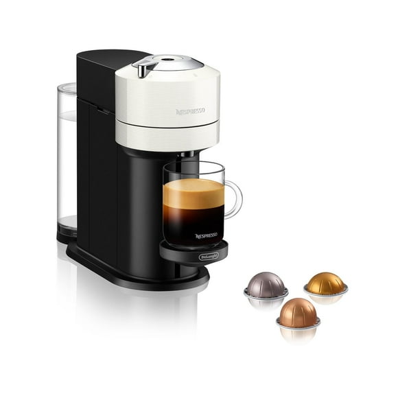 Nespresso Vertuo Next Coffee and Espresso Machine by De'Longhi, White, 7 cup sizes
