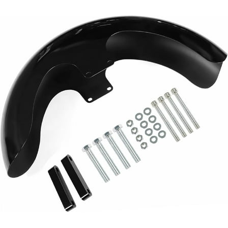 labwork 23inch Wrap Around Mudguard Front Matte Black Replacement for Touring Model Road King FLHR Electra Glide FLHT 1997-2013 ABS Material