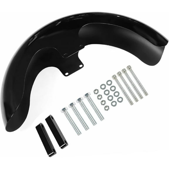 labwork 23inch Wrap Around Mudguard Front Matte Black Replacement for Touring Model Road King FLHR Electra Glide FLHT 1997-2013 ABS Material