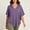 Purple plus size v neck t shirt a1, variant on Women Plus Size V Neck Short Sleeve Hooded T Shirts Loose Fit Casual Summer Blouses Dressy Tops Party Vacation Clothes, Purple 2XL