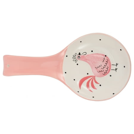 

1Pc Ceramic Spoon Rest Practical Kitchen Utensil Holder Spoon Rack (Pink)