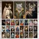 thumbnail image 4 of Cartel de Metal de gato negro para decoración del hogar, placa Retro divertida de retrato de gato negro, letrero de Metal de animales para mascotas, 4 of 4