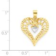 thumbnail image 2 of 10K Rhodium Plated Yellow Gold & Rhodium Heart Pendant, 2 of 2