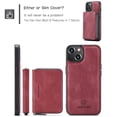 thumbnail image 5 of for iPhone 12 Pro Max Wallet Case, Minimalist Luxury PU Leather Magnetic Detachable Credit Card Holder, 2 in 1 Zipper ID Cash Slot, Magnetic Closure Kickstand Folio Flip Slim Cover,Red, 5 of 14