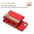 thumbnail image 2 of Allytechgroup Case for iPhone 7 /iPhone 8 / iPhone SE 2022 & 2020, 2-in-1 Detachable Magnetic RFID Blocking Wallet [Compatible with MagSafe] Stand PU Leather Cover with Card Slots/Pocket, Red, 2 of 13