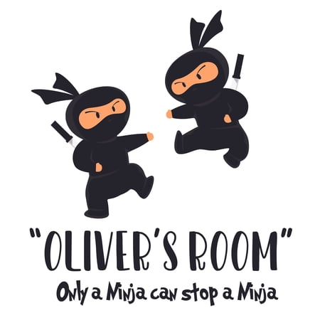 ANIME - Vinyl Funny Quotes Martial Arts Decals Personalized Name Vinyl Decoration Anime Figures Design Kids Boys Bedroom Wall Decal - Easy To Apply Wall Décor Sticker 9" x 10"
