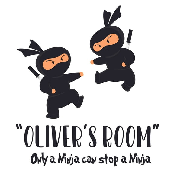 ANIME - Vinyl Funny Quotes Martial Arts Decals Personalized Name Vinyl Decoration Anime Figures Design Kids Boys Bedroom Wall Decal - Easy To Apply Wall Décor Sticker 9" x 10"