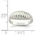 thumbnail image 2 of 925 Sterling Silver Diamond-cut Domed Ring Size 8, 2 of 5