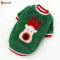 thumbnail image 4 of Spencer Dog Cat Christmas Outfit Coat Puppy Clothes Warm Coral Fleece Pet Sweater for Small Medium Dog Cat (M, Green), 4 of 8