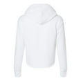 thumbnail image 2 of Next Level - Women's Laguna Sueded Raw Edge Crop Hoodie - 9384 - White - Size: XS, 2 of 3