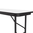 thumbnail image 4 of Correll Deluxe High Pressure Top Folding Table, 18x72" RECTANGULAR, WHITE BLACK, 4 of 4