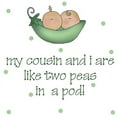 thumbnail image 2 of CafePress - Cousins Two Peas In A Pod Baby Infant Bodysuit - Baby Light Bodysuit, Size Newborn - 24 Months, 2 of 4