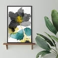 thumbnail image 4 of wall26 Framed Canvas Wall Art Large Black and Yellow Flowers Floral Plants Watercolor Abstract Contemporary Expressive for Living Room, Bedroom, Office - 24x36 inches, 4 of 4