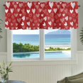 thumbnail image 3 of Valentines Farmhouse Short Window Curtain Valances, Romantic Red Love Heart Rod Pocket Kitchen Valances for Living Room Bedroom Bathroom Cafe 42" x 18", 3 of 8