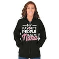 thumbnail image 4 of My Favorite People Call Me Nana Cute Womens Plus Size Graphic Zipper Hoodie Brisco Brands 3X, 4 of 5