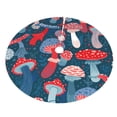 thumbnail image 3 of Kll 48" Christmas Tree Skirt Colorful Mushrooms Xmas Tree Skirts Mat For New Year Xmas Holiday Party Indoor Outdoor Home Decoration, 3 of 9