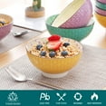 thumbnail image 3 of vancasso Tulip Porcelain Cereal Bowl Set of 4, Multicolour Patterned Japanese Style Dinner Service Moroccan Crockery Rice Bowl Ramen Bowl Set, Ideal for Soup/Mixing/Fruit/Noodle/Dessert/Snack, 3 of 7
