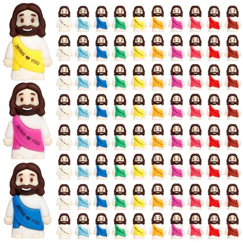 Figuras Miniatura Jesus ajabavbd AJABA X80 Set 80 Piezas 10 Colores para Decoracion y Juegos