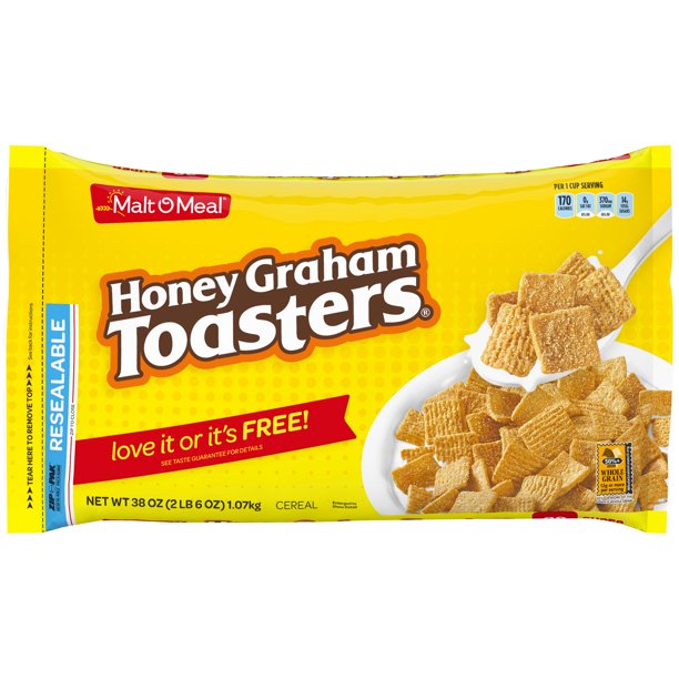 MaltOMeal Honey Graham Toasters® Breakfast Cereal, Super Size Bulk
