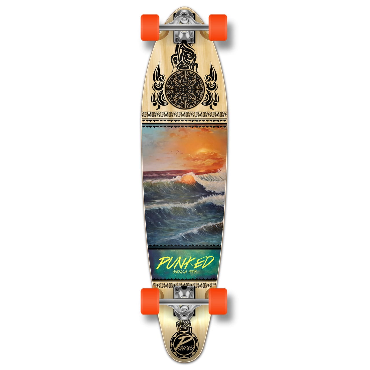 Photo 1 of Yocaher Kicktail Longboard Complete - Wave Scene