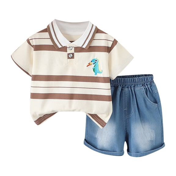 NIEWTR Toddler Baby Boy Girls Summer Set Letter Print Crew Neck Short Sleeve T-Shirts Elastic Waist Shorts 2Pcs Outfits Summer Pjs For 18-24 Months 2t Children's Day Gift 2PCS Set ,4-5 Years