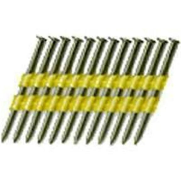 Stick Collated Framing Nails, 0.12" x 3", 22 deg, Steel, 2500/BX National Nail