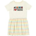 thumbnail image 3 of Inktastic I Love Trains Girls Toddler Dress, 3 of 5
