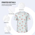 thumbnail image 3 of KLL Strawberry for Men's Baseball Shirts,Short Sleeve Casual Shirts Button Down Shirt for Men Beach Summer Wedding Shirt-Medium, 3 of 7