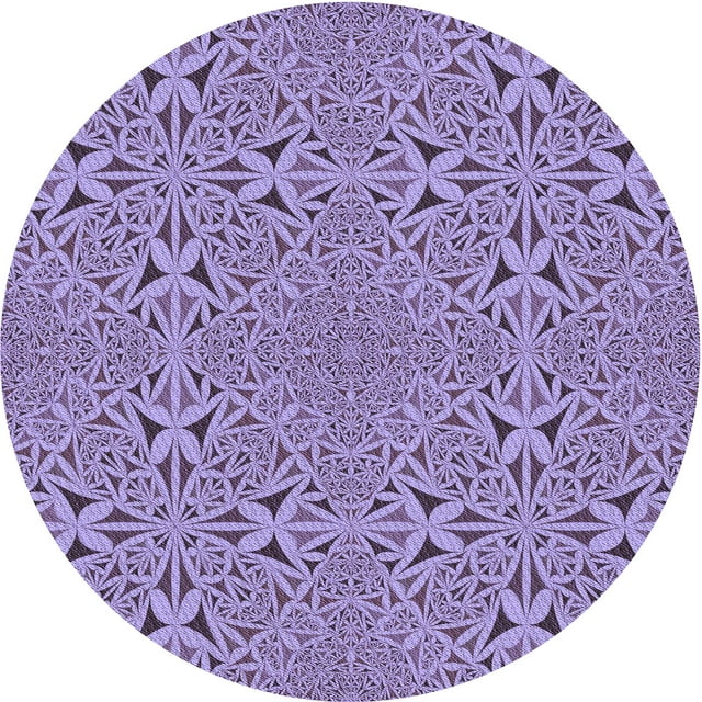 Ahgly Company Tapis d'Intérieur Lavables en Machine, Ronds, Transitionnels, Violet Lilas Lumineux, Ronds de 3'