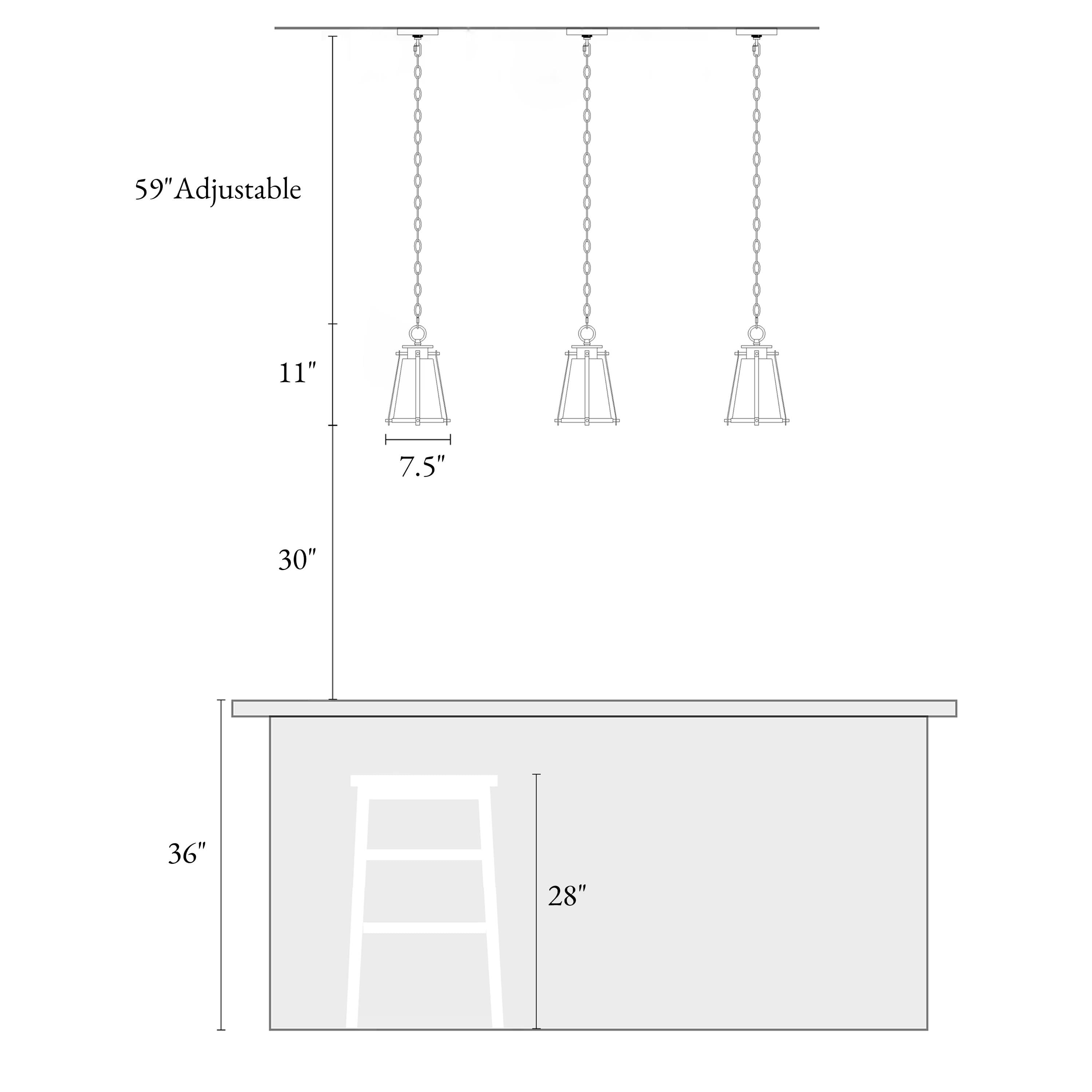 LNC 1-Light Oil Rubbed Bronze Lantern Pendant with Seeded Glass for Kitchen Island