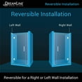 thumbnail image 4 of DreamLine Unidoor-X 35-35 1/2 in. W x 72 in. H Frameless Hinged Shower Door in Satin Black, 4 of 11