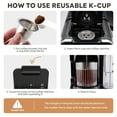 thumbnail image 4 of K Cups Réutilisables, Filtres à Café en Acier Inoxydable pour Cafetière Ninja Dual Brew, Filtres Permanents K Cups Compatibles avec Ninja CFP201 CFP301 Dual Brew Pro (Lot de 2), 4 of 5