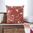 thumbnail image 2 of Ox Bay and Stacy Garcia 24" x 24" Orange/Ivory Embroidered Geometric Cotton Blend Adult Decorative Throw Pillow, 2 of 7