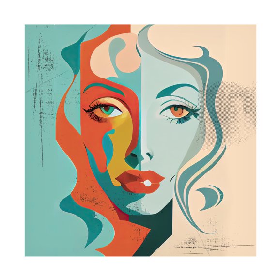 Canvas Wall Art - Sasha 'Pop Tech Glam V' Wall Art for Living Room, Bedroom, or Office Décor by Trademark Fine Art - 14 x 14 Inches