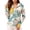 Army Green, variant on UPF 50+ Sun Protection Hoodie for Women - Tropical Floral Print Long Sleeve Zip Up Jacket with Thumbholes & Pockets, Lightweight Active Rash Guard Turquoise XXL