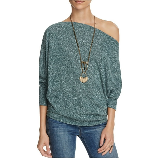Camiseta Básica Free People Jaspeada Mujer Verde XS