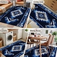 thumbnail image 5 of 3'x5' Area Rugs, Boho Navy Blue Grey Indoor Outdoor Area Rug for Living Room Bedroom, Ethnic Geometric Southwestern Retro Washable Bathroom Rugs Kitchen Floor Carpet Mats Home Decor Aesthetic, 5 of 8
