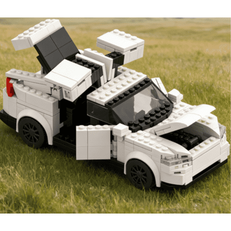 CNV MOC 66241 Tesla Model 3 Building Blocks, Small Particle Electric Sports Car, Compatible with Major Bricks, Hot Amazon Eco-Car Toy
