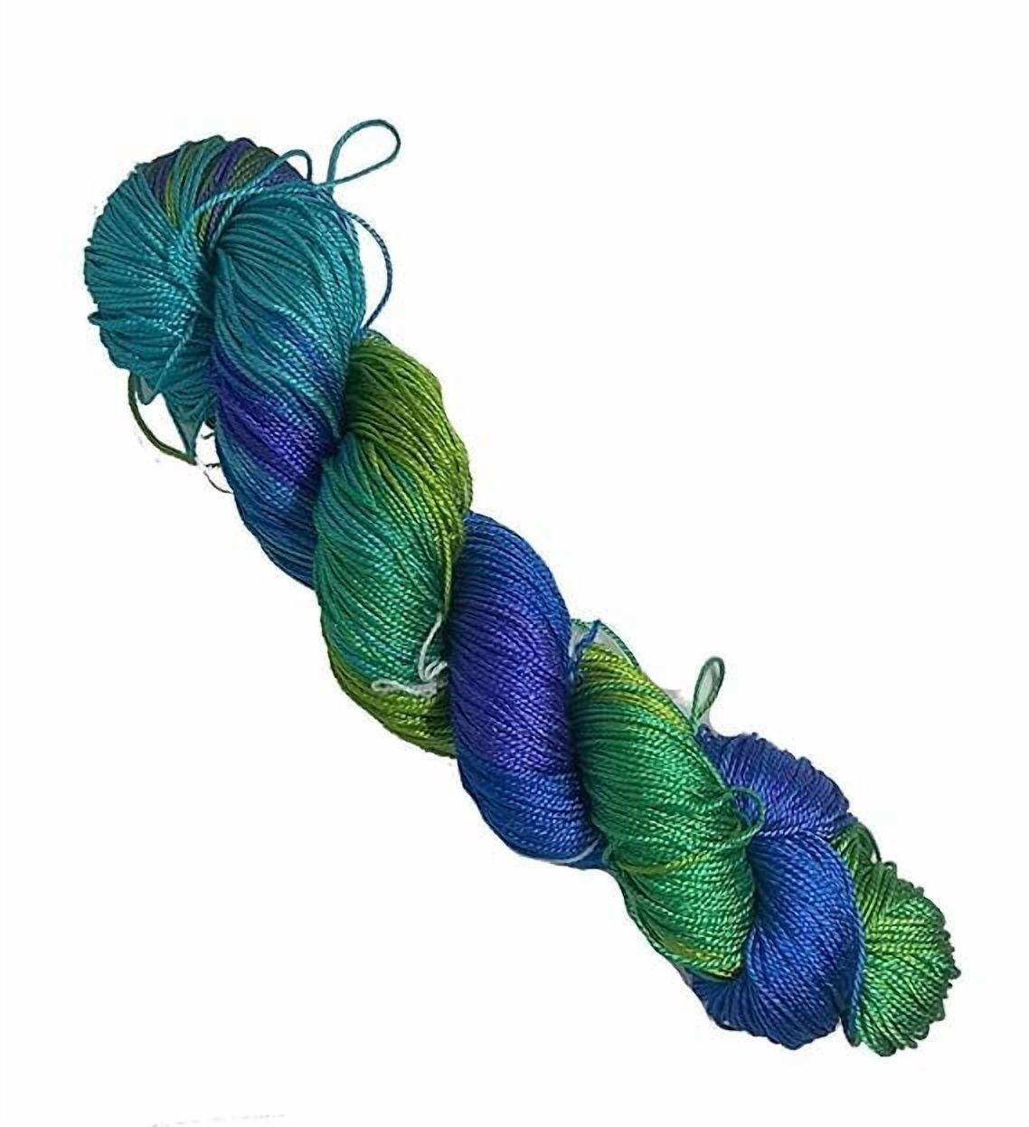 Knitsilk 3 ply 100% Mulberry Silk Yarn 50 gram Lace Weight | Great for Knitting, Crochet, Weaving, Mixed Media (Plumbago)(Pack of 5)