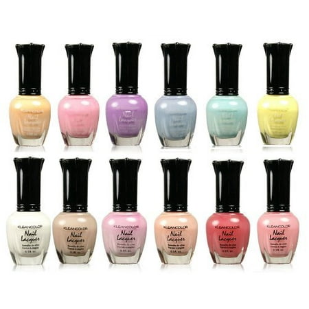 Kleancolor Collection - Beautiful Assorted Pastel Nail Polish 12pc