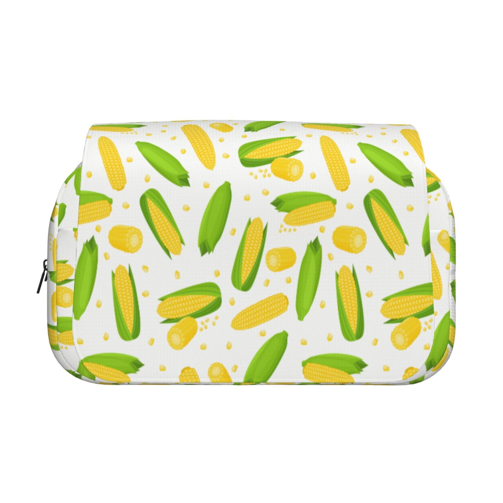 Rateoe Cartoon Corn Pattern Double Clamshell Pen Case, Storage Organizer with Two Zipper Compartments– Holds Up to 50 Pencils & Pens